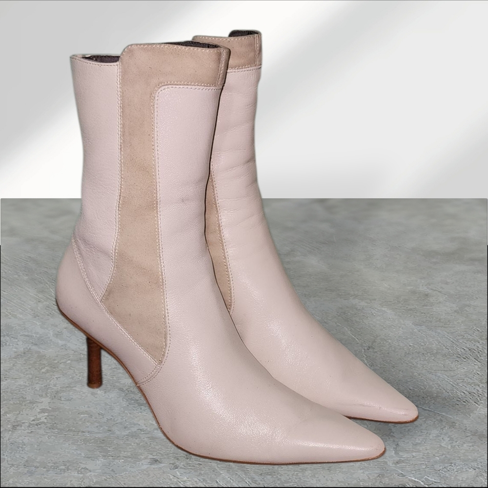 Elegant Beige Ankle Boots